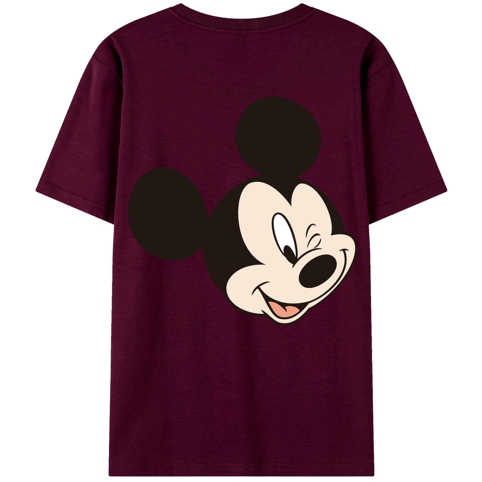 （画像用） ミッキーマウス Mickey Mouse レディース半袖Tシャツ(バックプリント)